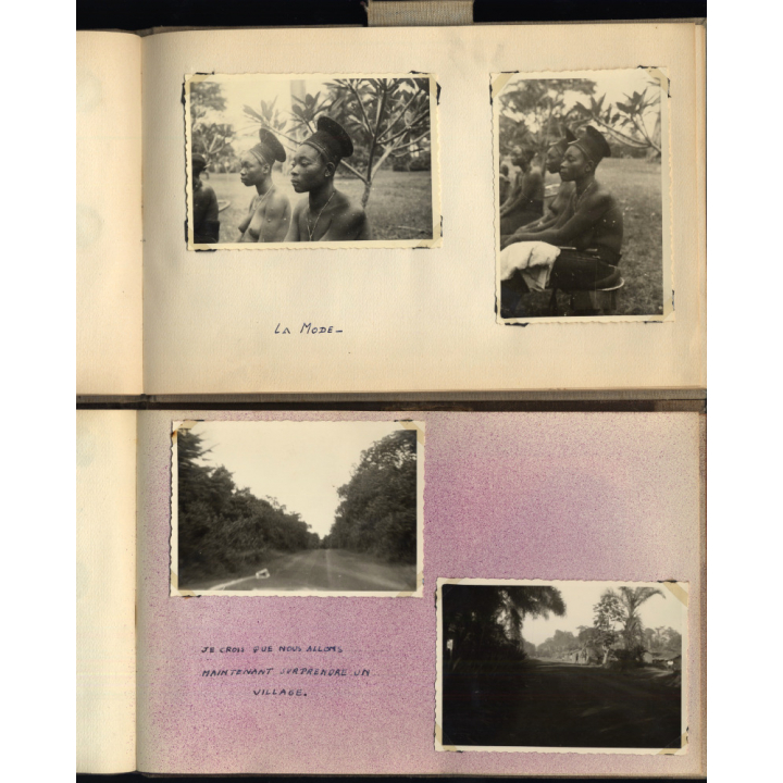 Congo Belge: 97 Photos + Drawings / Ethnic - Tribal - Risqué  (2 Vintage Albums ~1930s/1940s)