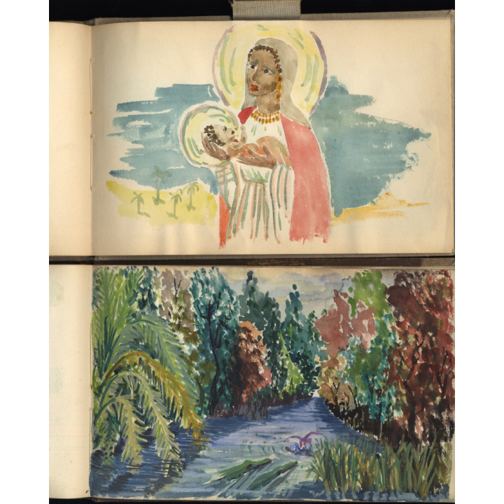 Congo Belge: 97 Photos + Drawings / Ethnic - Tribal - Risqué  (2 Vintage Albums ~1930s/1940s)