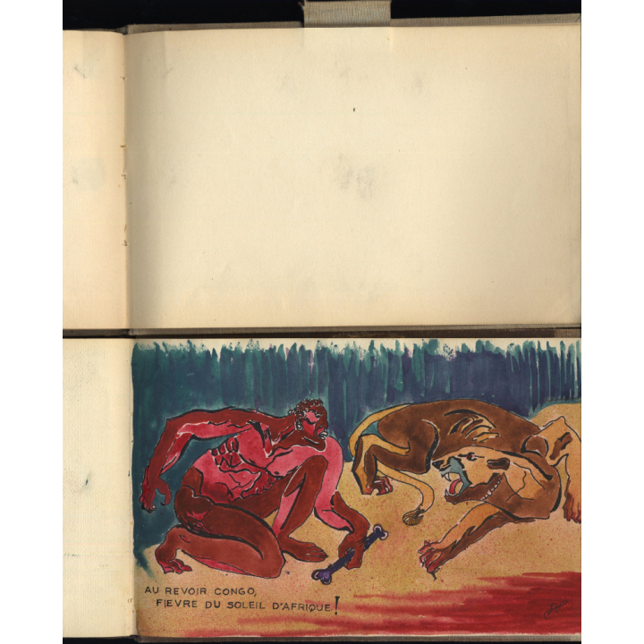 Congo Belge: 97 Photos + Drawings / Ethnic - Tribal - Risqué  (2 Vintage Albums ~1930s/1940s)