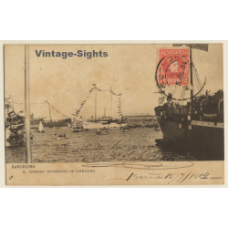 Barcelona: El Giralda Regresando De Tarragona / Sailing Ship (Vintage PC 1904)