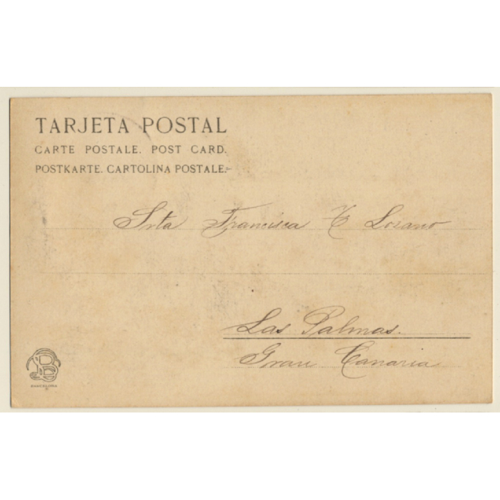 Barcelona: El Giralda Regresando De Tarragona / Sailing Ship (Vintage PC 1904)