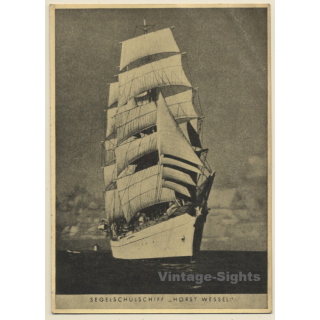 Segelschulschiff Horst Wessel / Sailing Ship (Vintage PC 1930s)