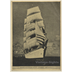 Segelschulschiff Horst Wessel / Sailing Ship (Vintage PC 1930s)