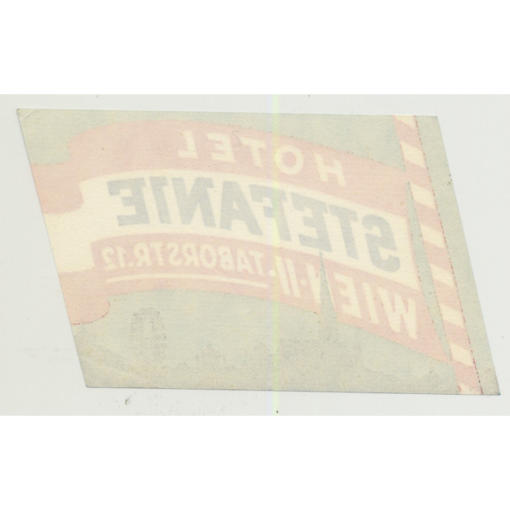 Hotel Stefanie - Vienna (Wien) / Austria (Vintage Luggage Label)