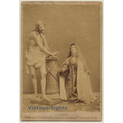 Aparicion De Nuestro Señor Atado A La Columna A Sta. Teresa De Jesus (Vintage Albumen Print ~1890s/1900s)
