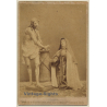 Aparicion De Nuestro Señor Atado A La Columna A Sta. Teresa De Jesus (Vintage Albumen Print ~1890s/1900s)