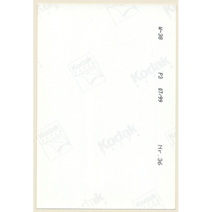 Natural Slim Brunette Nude In Front Off Concrete Wall (Vintage Photo ~1990s)