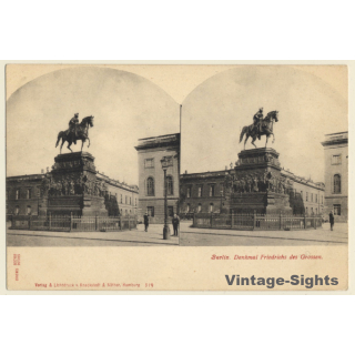 Berlin: Denkmal Friedrichs Des Grossen (Vintage Stereo PC 1900s)