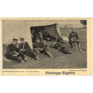 Feldwache Mit Telephon / Deutscher Knabenkalender 1915 (Vintage PC)