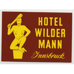 Hotel Wilder Mann - Innsbruck / Austria (Vintage Luggage Label)