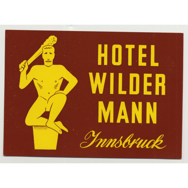 Hotel Wilder Mann - Innsbruck / Austria (Vintage Luggage Label)
