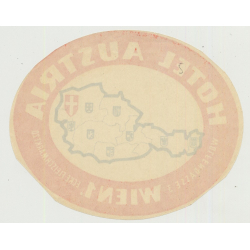 Hotel Austria - Vienna (Wien) / Austria (Vintage Luggage Label)