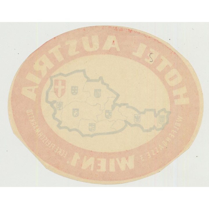 Hotel Austria - Vienna (Wien) / Austria (Vintage Luggage Label)