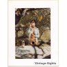 R.Folco: Slim Nude Female Drinking Cinzano Outdoors (Vintage Photo France 1980s)