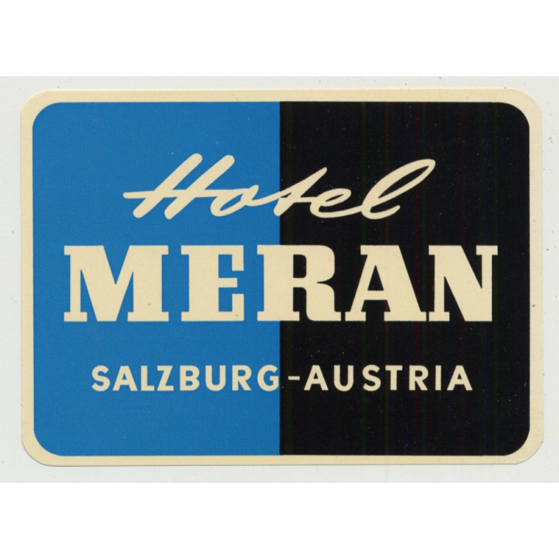 Hotel Meran - Salzbug / Austria (Vintage Luggage Label)