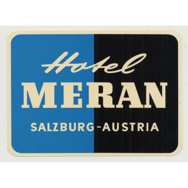 Hotel Meran - Salzbug / Austria (Vintage Luggage Label)