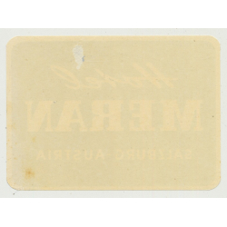 Hotel Meran - Salzbug / Austria (Vintage Luggage Label)