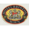 Hotel Bristol - Wien (Vienna) / Austria (Vintage Luggage Label 5.4 x 4 CM)