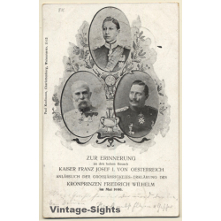 Kaiser Franz Josef Grossjährigkeits-Erklärung Kronprinz Friedrich Wilhem (Vintage PC 1900)