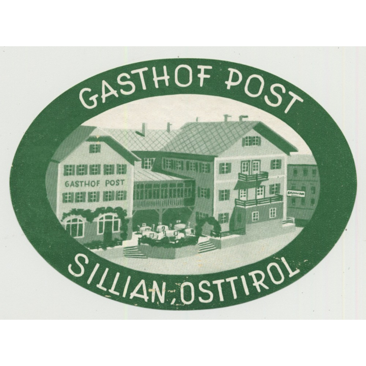 Gasthof Post - Sillian, Osttirol / Austria (Vintage Luggage Label)