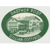 Gasthof Post - Sillian, Osttirol / Austria (Vintage Luggage Label)