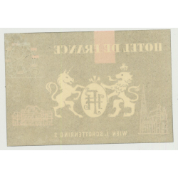 Hotel De France - Wien (Vienna) / Austria (Vintage Luggage Label)