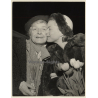 Ingrid Bergman Kisses Her Aunt Mrs. Vital Of Copenhagen (Vintage Press Photo 1958)