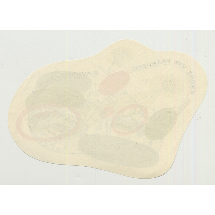 Hotel Krone Und Parkhotel - Gmunden / Austria (Vintage Luggage Label)