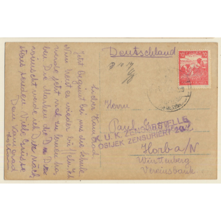 Crown Prince Otto & His Sister Archduchess Adelheid (Vintage RPPC 1910s)