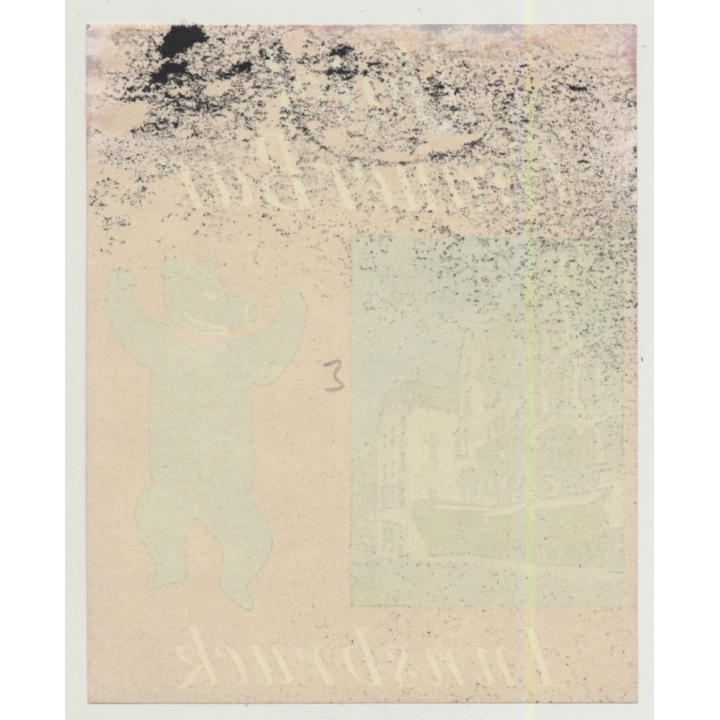 Hotel Grauer Bär - Innsbruck / Austria (Vintage Luggage Label)