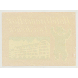 Hotel Grauer Bär - Innsbruck (2) / Austria (Vintage Luggage Label)