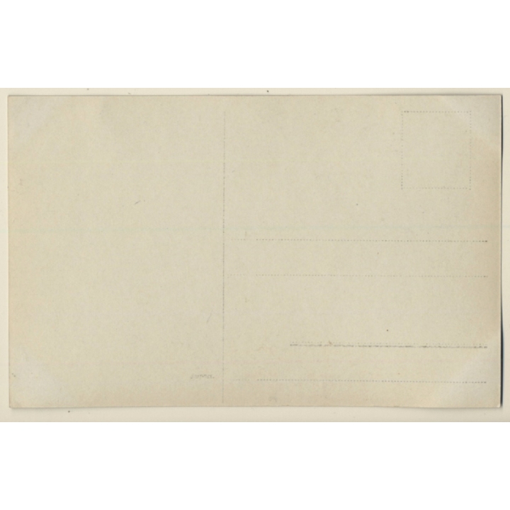 Classic French Nude Sitting On Column / Belle Epoque - Flowers (Vintage RPPC ~1910s)