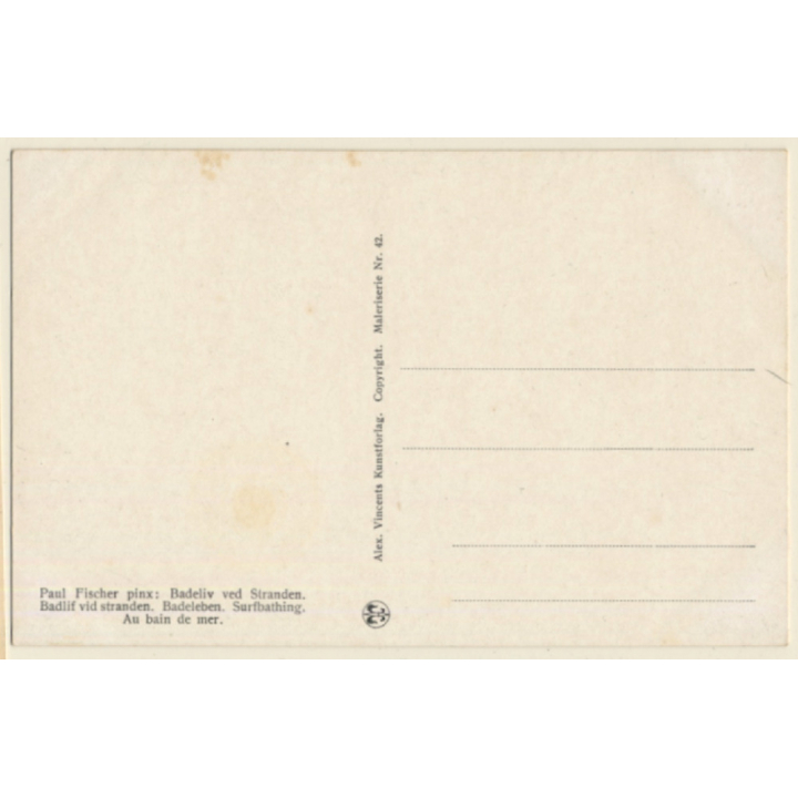 Paul Fischer: Surfbathing / Nudes On Seashore (Vintage PC ~1910s/1920s)