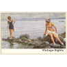 Paul Fischer: Surfbathing*2 / Nudes On Seashore (Vintage PC ~1910s/1920s)