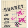 Vintage Sun Set (Jet Set) Fashion Label Sticker / Decal  - Yacht (Switzerland  1980s)