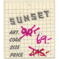 Vintage Sun Set (Jet Set) Fashion Label Sticker / Decal  - High Heels (Switzerland  1980s)