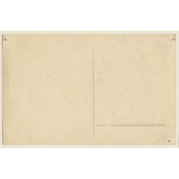 Pretty Semi Nude Drinks Tea & Flashes Boobs / Boudoir - Risqué (Vintage Artist PC ~1910s/1920s)