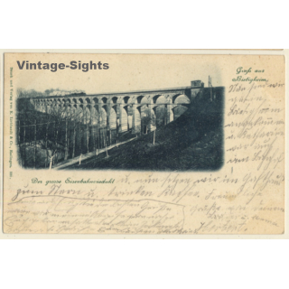 Gruss Aus Bietigheim / Eisenbahnviadukt (Vintage PC 1899)