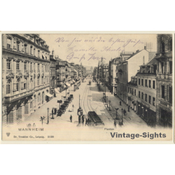 Mannheim: Planken & Strassenbahn (Vintage PC 1903)