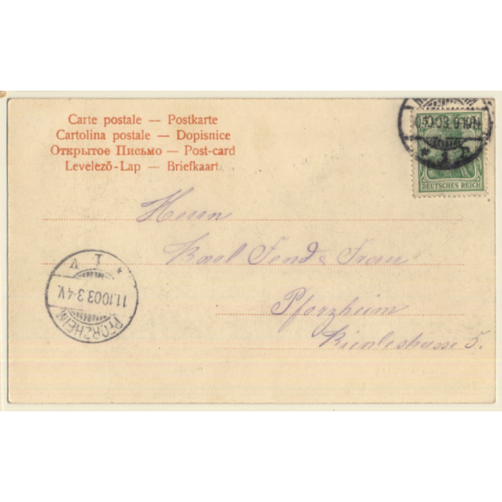 Mannheim: Planken & Strassenbahn (Vintage PC 1903)