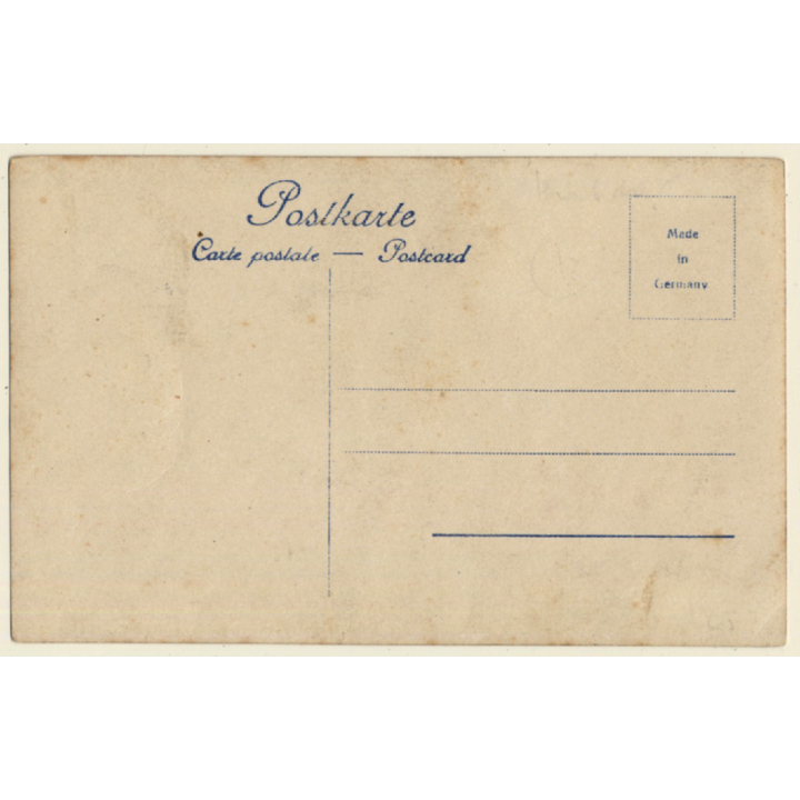 Nice Portrait Of Young Girl With Fancy Flower Hat (Vintage Hand Tinted RPPC 1910s)