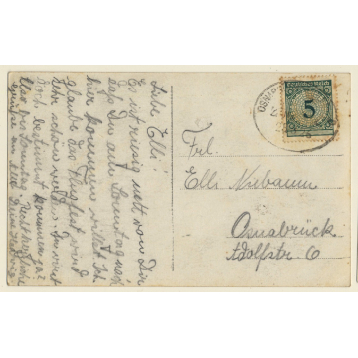 Portrait Of Blonde Girl In White Dress (Vintage RPPC 1926)