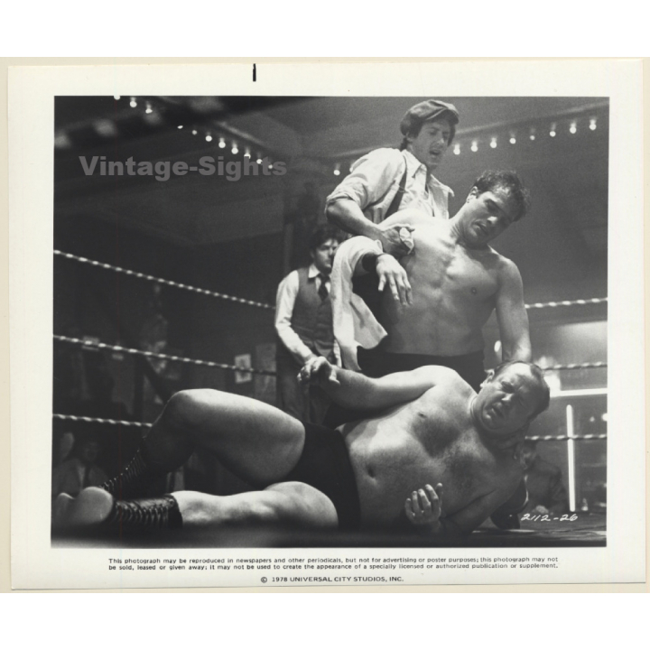 Sylvester Stallone & Lee Canalito: Paradise Alley / Movie Still - Wrestling (Vintage Photo 1978)