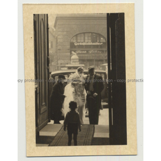 70173 Stuttgart: View Out Of Stiftskirche / Goldfüllhalter Hans Rehn (Vintage Photo: ~1930s)