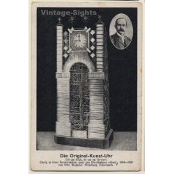 Die Original Kunst Uhr Aus Strohhalmen - Otto Wegener (Vintage PC)