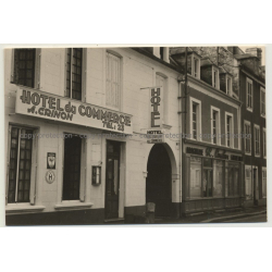 14230 Insigny-sur-Mer: Street View Hotel Commerce (Vintage Photo France B/W 1963)