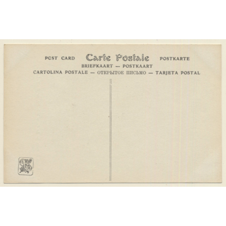 G.A.L.Boisselier - La Vague Et Le Roc: Salons De Paris / Nude Couple (Vintage RPPC 1910s)