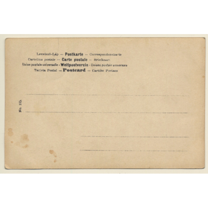 A. Chantron: Nude With Swan / Paris Salon 1904 (Vintage RPPC)