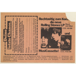 Rolling Stones Midsummer Concert Stuttgart 19.6.1976 (Rare Vintage Ticket)