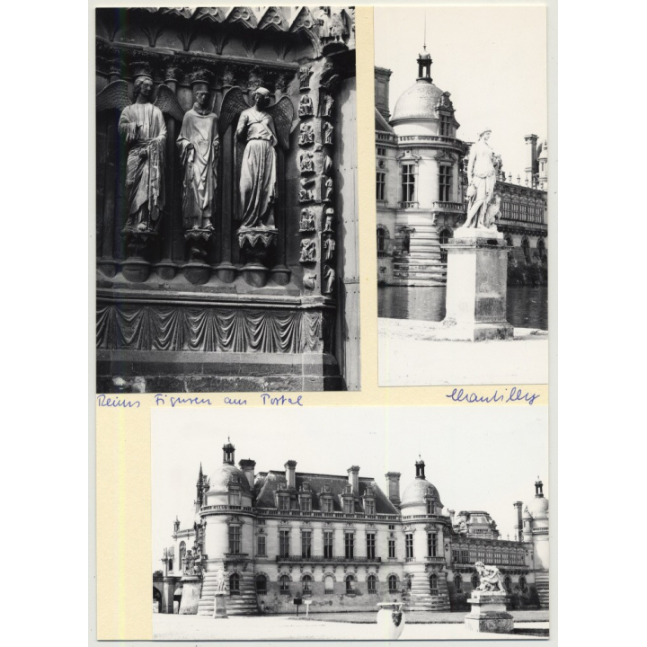 60300 Senlis: Street Scene In Old Town / Oldtimer (Vintage Photo France B/W 1963)